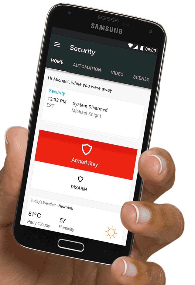 Security App on a mobile phone